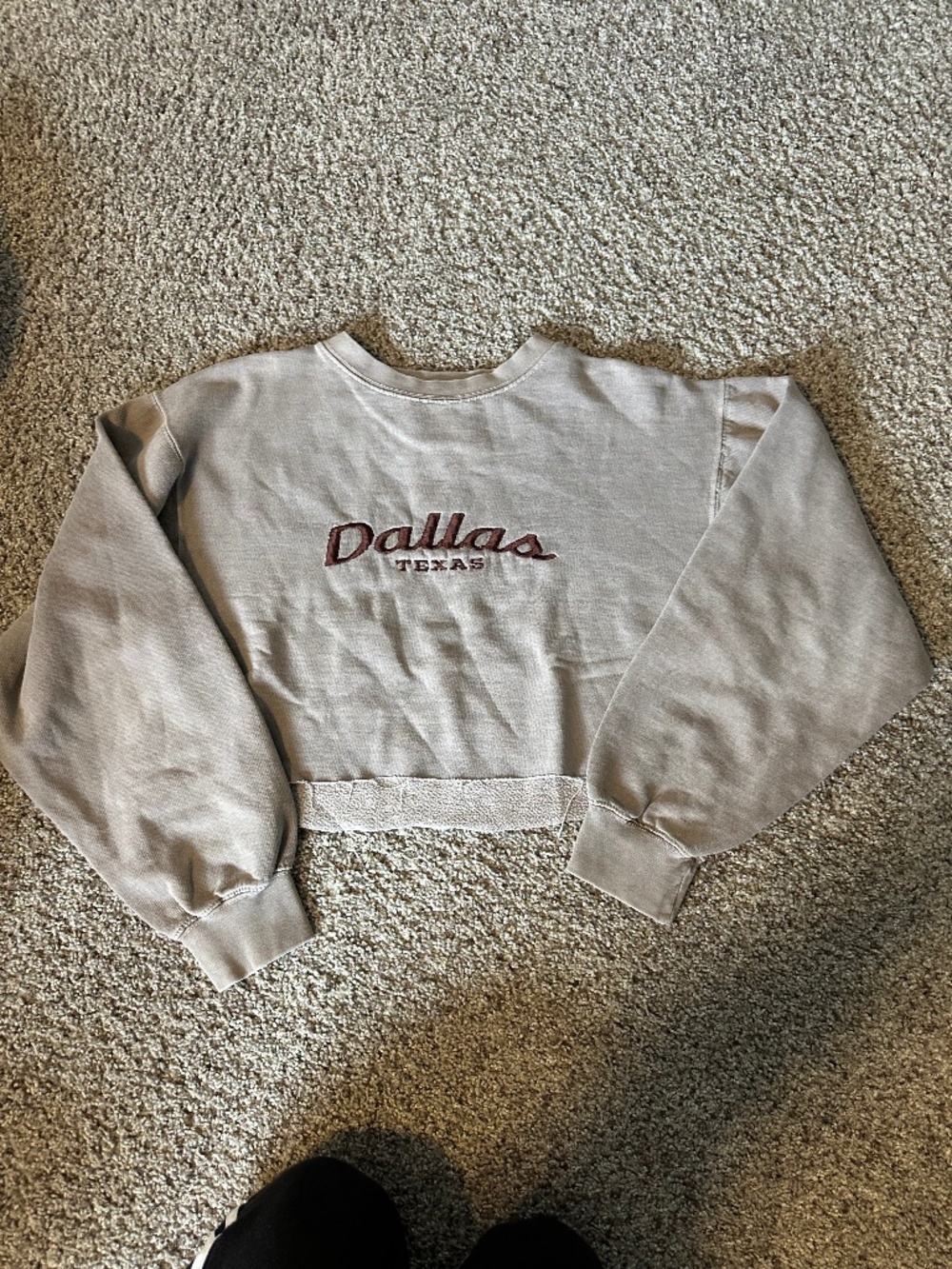 U. S. Vintage Dallas Texas logo cropped sweatshirt Small